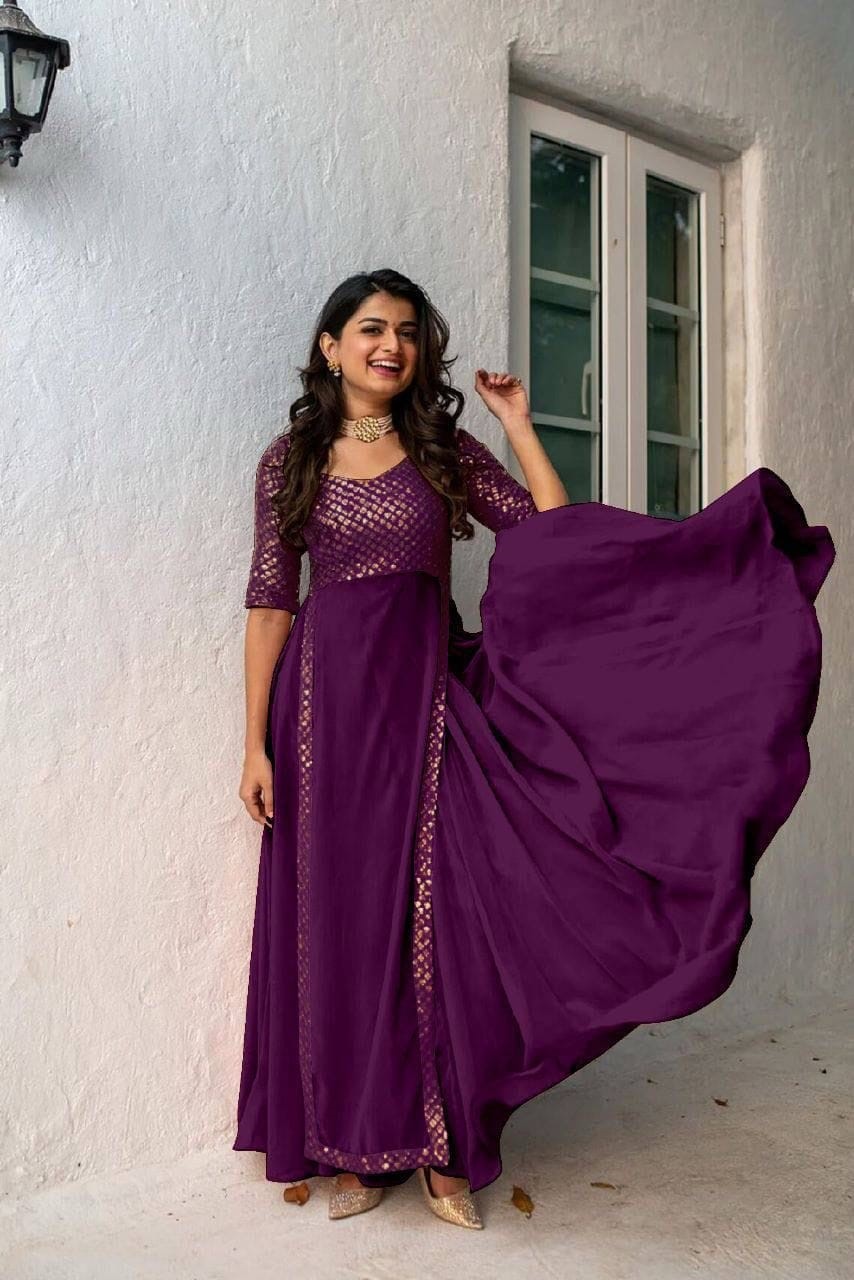 Elegant Floor Length Designer Anarkali Salwar For Wedding Wear